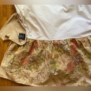 RARE Vintage Ralph Lauren Kirsten Floral Print Dust Ruffle QUEEN